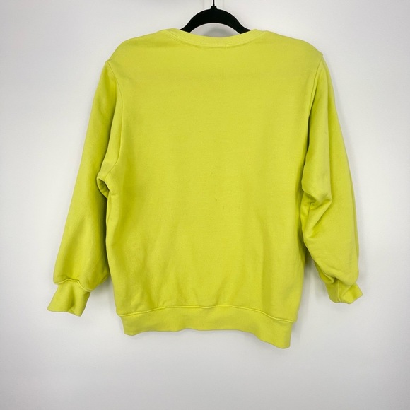 AGOLDE Womens Crew Neck Long Sleeve‎ Vibrant Yellow Normcore Sweatshirt Small - Picture 3 of 10